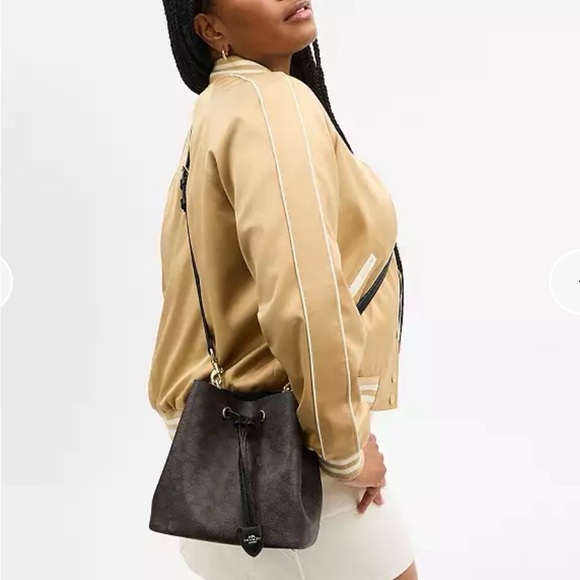 Coach Dark Brown Drawstring Shoulder Bag